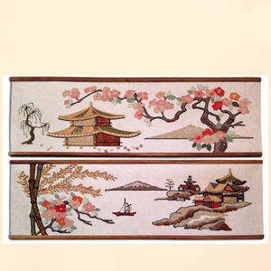 Pair of Mid-Century Gravel Pebble Mosaic Wall Art